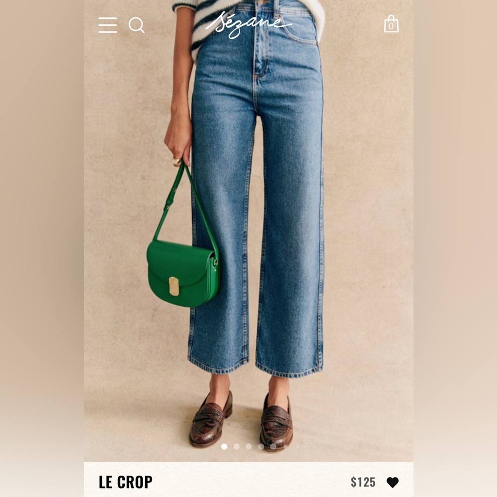 Sezane Blue Flare & Wide Leg Jeans